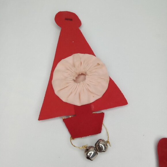 MCM Christmas Ornament Set Of 2 Felt Tree & Mittens Made In Japan 1950s - Picture 8 of 8